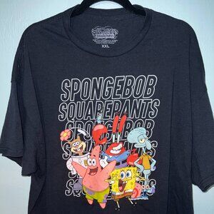 Spongebob Squarepants Vintage Authentic Men's XXL Black T-Shirt